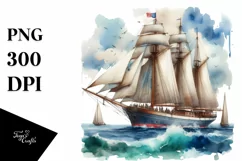 Vintage Sailboat, High-Res PNG Product Image 3