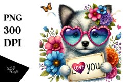 Puppy Holding Sign PNG Product Image 1