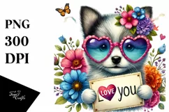 Puppy Holding Sign PNG Product Image 1