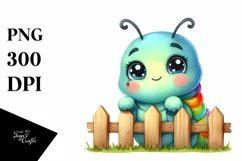 Cute Small Baby Caterpillar | Sublimation | Clipart Product Image 1