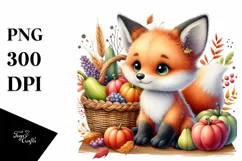 Colorful Baby Fox | Watercolor | Basket Product Image 3