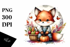 Colorful Baby Fox | Watercolor | Basket Product Image 1
