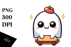 Funny Bougee Ghost Digital Painting PNG Product Image 1