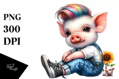 cute Baby Pig PNG Product Image 1