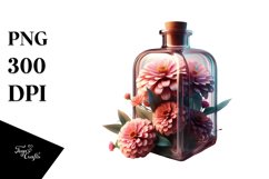 Abstract Bottle Zinnia Clipart Product Image 1