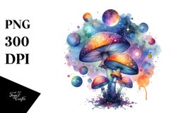 Magical Celestial Astral Mushroom Watercolor Splash Product Image 1