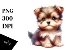 Sleeping Baby Puppy PNG Product Image 1