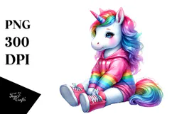 Cute Baby Unicorn, Transparent PNG Product Image 1