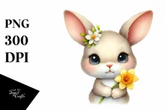 Easter Bunny Egg Flower, Clipart |T-shirt, Mug PNG Product Image 8