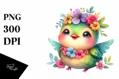 Colorful Smiling Cute Baby Hummingbird | Sublimation | Product Image 3