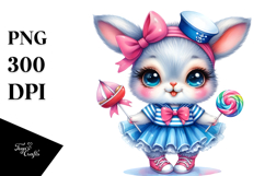 Crazy Baby Rabbit Sailor PNG Product Image 1