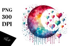 Colorful Boho Star Hearts PNG Product Image 1