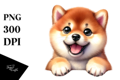 Watercolor Baby Shiba Inu PNG Product Image 1