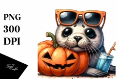 Detailed Watercolor Funny Seal Clipart Product Image 3