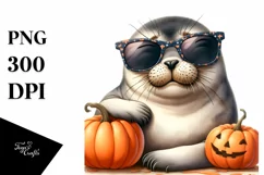 Detailed Watercolor Funny Seal Clipart Product Image 3