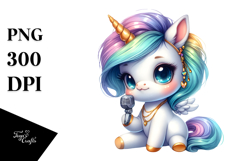 Adorable Baby Unicorn, Vibrant PNG Product Image 1