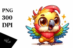 Colorful Baby Cockatoo Dance Clipart Product Image 1