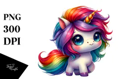 Cute Unicorn with Unique Style PNG Product Image 1