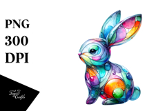 Colorful Bunny PNG Product Image 1