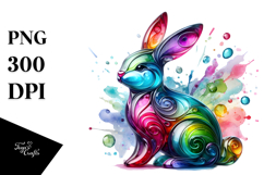 Colorful Bunny Made of PNG Product Image 1