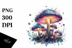 Detailed Glossy Magical Mushroom PNG Product Image 1
