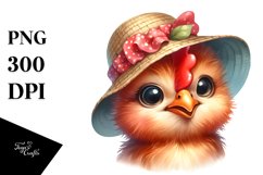 Funny Rooster Portrait Sun Hat Product Image 3