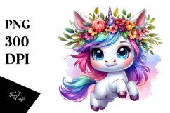 Cute Unicorn Jumping PNG Product Image 1