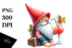 Whimsical Gnome Cocktail Summer Clothes PNG Product Image 1