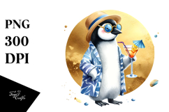 Beachwear Penguin with Butterfly PNG Product Image 1