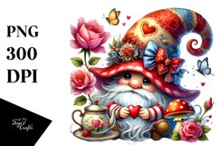 Valentines Gnome Heart PNG Product Image 1