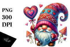 Valentines Gnome Heart PNG Product Image 1
