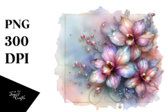 Abstract Orchid Material PNG Product Image 1