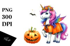 Cute Unicorn Halloween Clipart Product Image 3