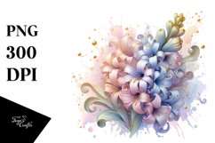 Glossy Shiny Hyacinth Watercolor Splash Abstract Product Image 3