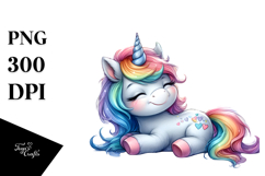 Cute Baby Unicorn Rainbow Painting Product Image 1