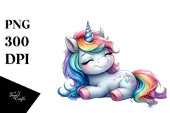Cute Baby Unicorn Rainbow Painting Product Image 1