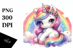 Cute Baby Unicorn Rainbow Painting Product Image 1