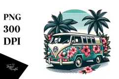 Retro Tropical Van 20 oz Tumbler PNG Product Image 1