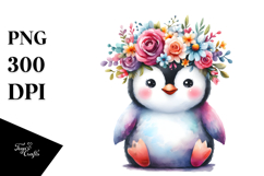 Cute Cartoon-Style Penguin PNG Product Image 1