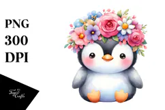 Cute Cartoon-Style Penguin PNG Product Image 1