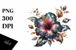 Shiny Hibiscus Watercolor Splash Clipart Product Image 3