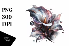 Colorful Calla Lily Watercolor Splash Clipart Product Image 1