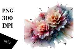 Glossy Carnation Abstract PNG Product Image 1