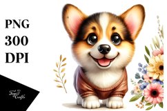 Cute Pembroke Welsh Corgi Clipart | Sublimation Product Image 1