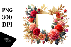 Abstract Horizontal Frame GOLD FOIL Product Image 1