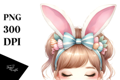 Easter Girly Bunny Ears PNG Product Image 1