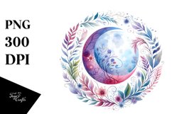 Whimsical Moon Foliage Clipart Product Image 3