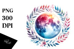 Whimsical Moon Foliage Clipart Product Image 3