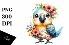 Colorful Smiling Cute Baby Macaw | Sublimation | Clipart Product Image 1