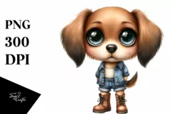 Expressive Puppy with Big Eyes | Sublimation | Clipart Product Image 3